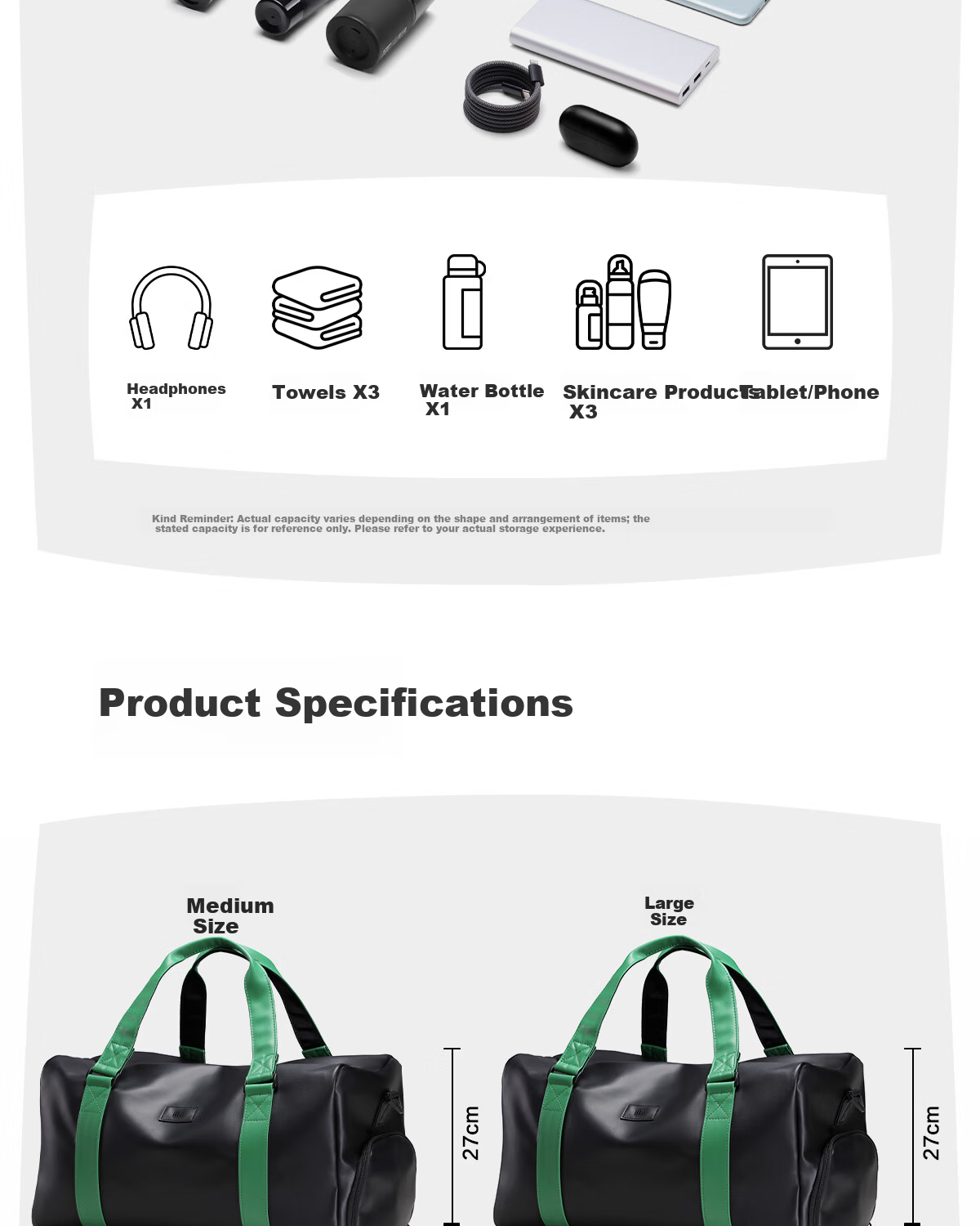 Hailan Home Travel Bag Hand Carry Luggage Bag Men and Women Sports Fitness Bag Short-distance Business Trip Luggage Bag Large Capacity Travel Bag 4