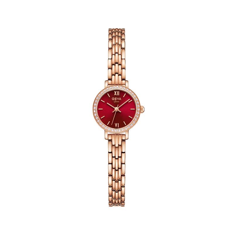 GEYA Small Gold Watch Women's Fashion Simple Versatile Watch for Women Birthday Gift for Girls