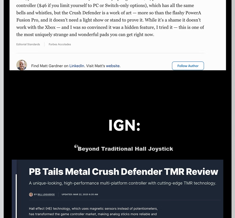 PB TAILS x Three-Body "Water Droplet CRUSH" Metal Wireless Gaming Controller Collector's Edition for Switch 1/2, Steam, NS2, PC with Hall TMR Joystick 41