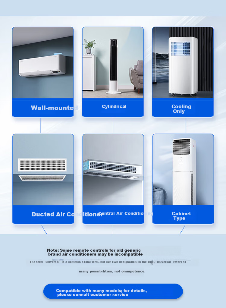 Jinying Universal Air Conditioner Remote Control Compatible with All Brands Including Gree, Midea, Hualin, Haier, TCL, Chigo, Hisense, Changhong, Panasonic, Mitsubishi, Daikin, Aux, And More 5