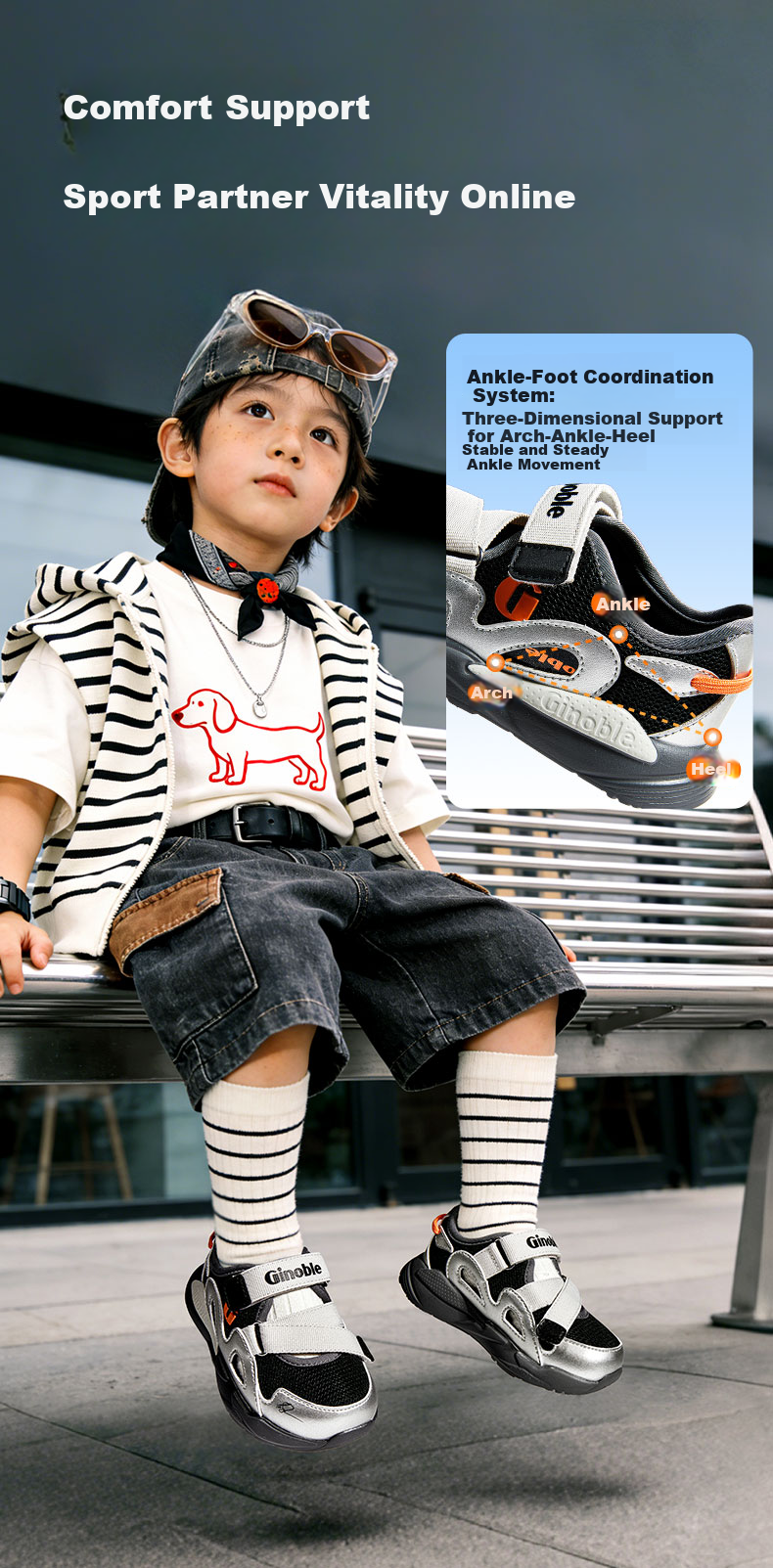 Ginoble Children's Sandals 2026 Summer Italian Series Kids Shoes 1-5 Years GW1886 Ice Cone Green 11