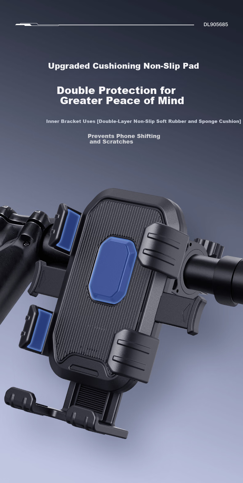 Deli Cycling Phone Holder Bicycle Electric Bike Motorcycle Quick Lock Six-Claw Navigation Mount for Delivery Riders 3