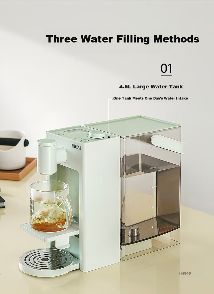 Buydeem Desktop Instant Heating Water Dispenser 4.5L S121 Light Green Smart Multi-Function Water Boiler for Home Tea Coffee Milk Preparation 11