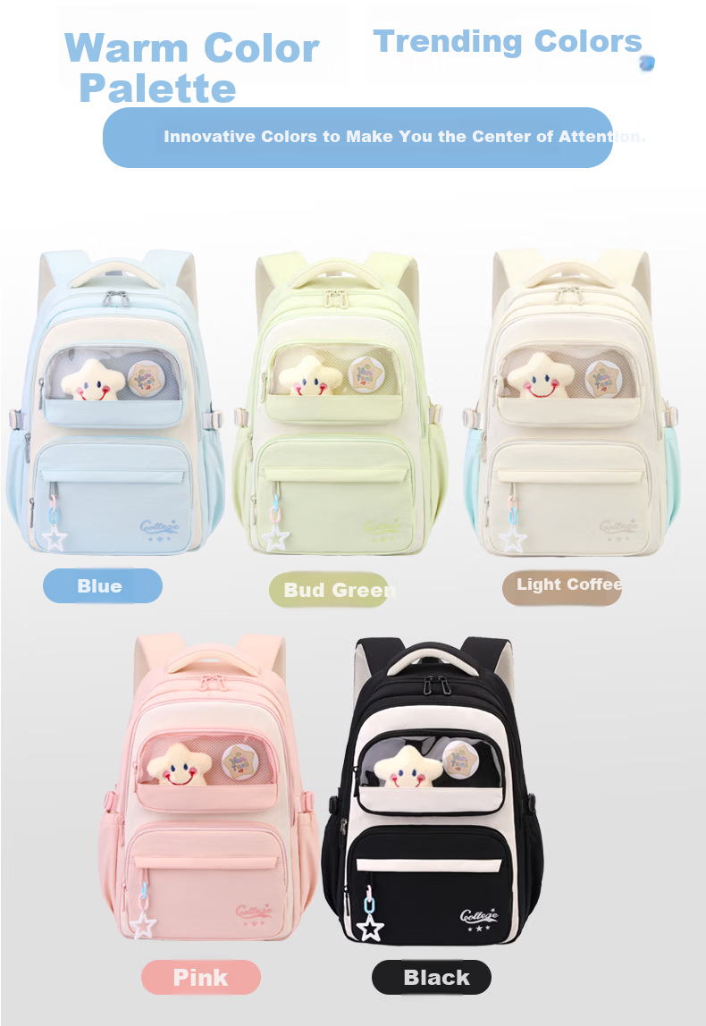 Anyshine Girls' Primary School Backpack High-Value Lightweight Ergonomic Large Capacity Backpack for Grades 4-6 and Grade 7 9