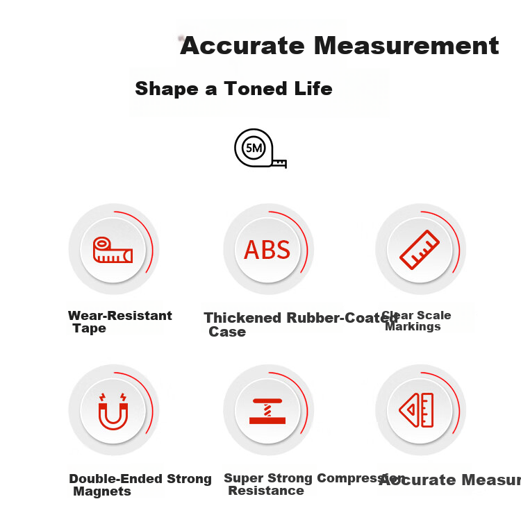 TOPFORZA Authentic Luban Ruler, 5.5 Meters, Self-Locking Steel Tape Measure, Meter Ruler, Box Ruler, Feng Shui Ruler, Dinglan Ruler, Measuring Ruler MS-7355 2