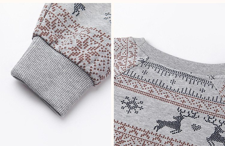 Demana [Forest Fawn] Lightweight Oxygen Cloud Cotton Ribbed Crewneck Printed Stretchy Long Sleeve Sweatshirt for Women 12