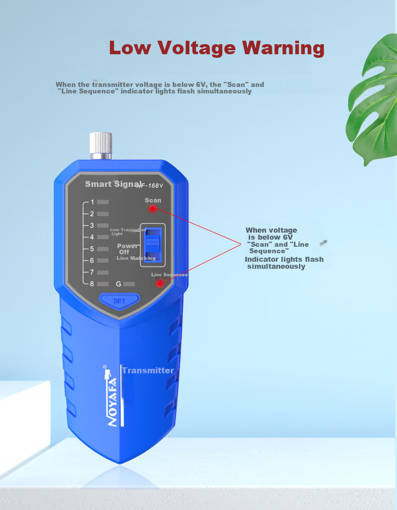 Jingmingshu NF-168V Cable Tester, Professional Multifunctional Network Cable Detector, Network Wire Tracer, Signal Continuity Tester 9
