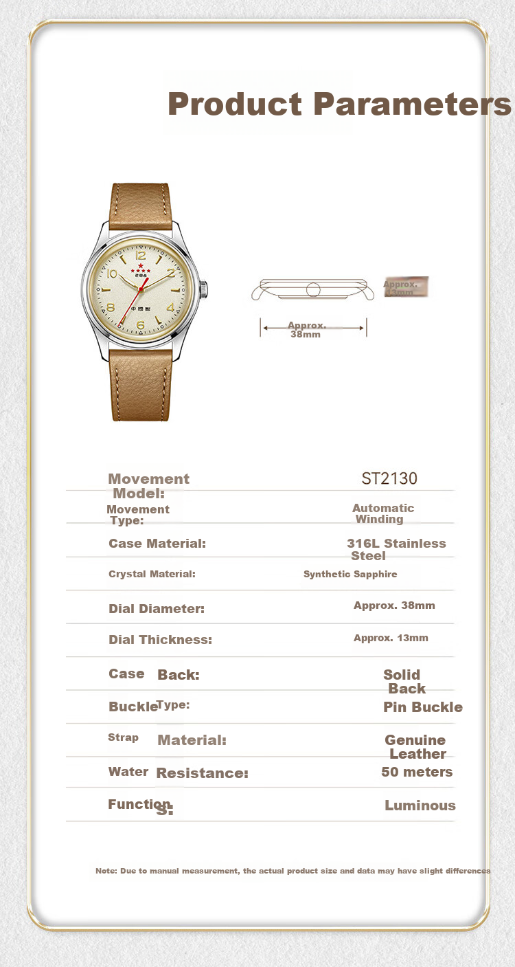 SEAGULL Men's Automatic Mechanical Watch Five-Star Men's Watch Birthday Gift 1955 JD Special Edition Gift Box 27