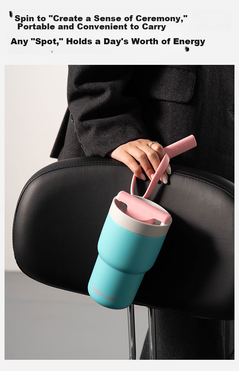 Chakolab Ceramic Coated Double-Walled Portable Stainless Steel Insulated Office Coffee Cup High-Value Ice Retention Mug 7