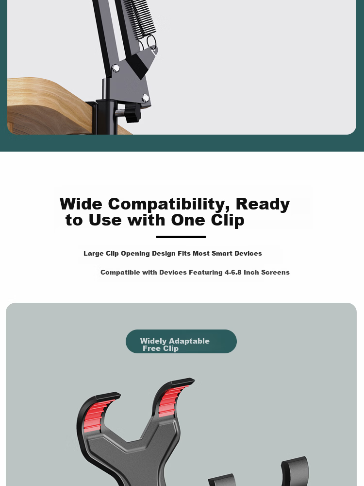 ESCASE Phone Holder Bedside Lazy Stand Desktop Overhead Shooting Stand Online Learning Douyin Short Video Game Live Streaming Drama Watching Exam Study Tool Stable 360° Adjustable Foldable 12