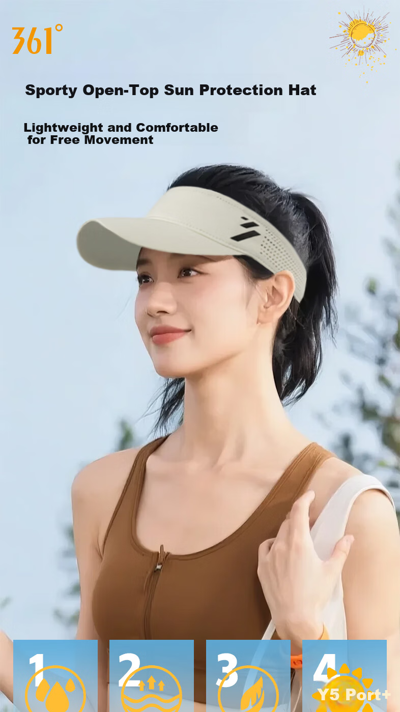 361° Authentic Men's Sun Protection Cap, Women's Outdoor Sports Tennis Marathon Hat, Pink, Size 53-58CM 1