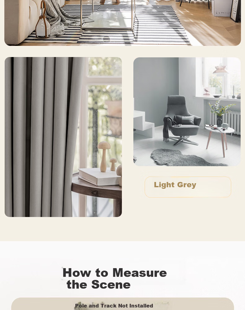 Mihua Curtain, Bedroom Living Room Hook-Style Finished Product, Non-Transparent Polyester Taffeta Full Sunshade Fabric, 2.5*2.4 19