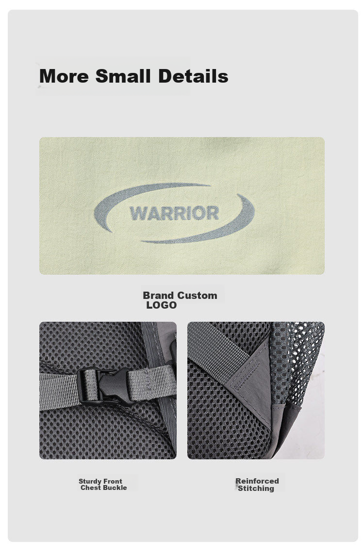 Warrior Sports Bag for Men And Women, Outdoor Hiking Backpack, Large Capacity, Ultra-Lightweight, Portable, Casual Bag, Water-Resistant, Cycling, Trekking, Travel Pack 15