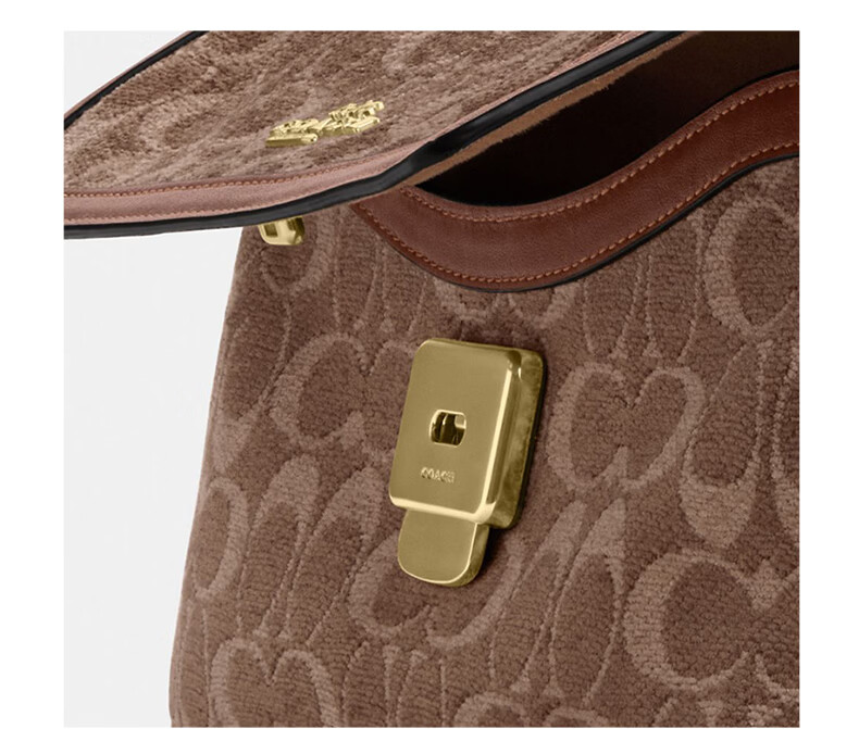 COACH Women's ETTA Classic Logo Shoulder Crossbody Bag Light Khaki CCV65 8