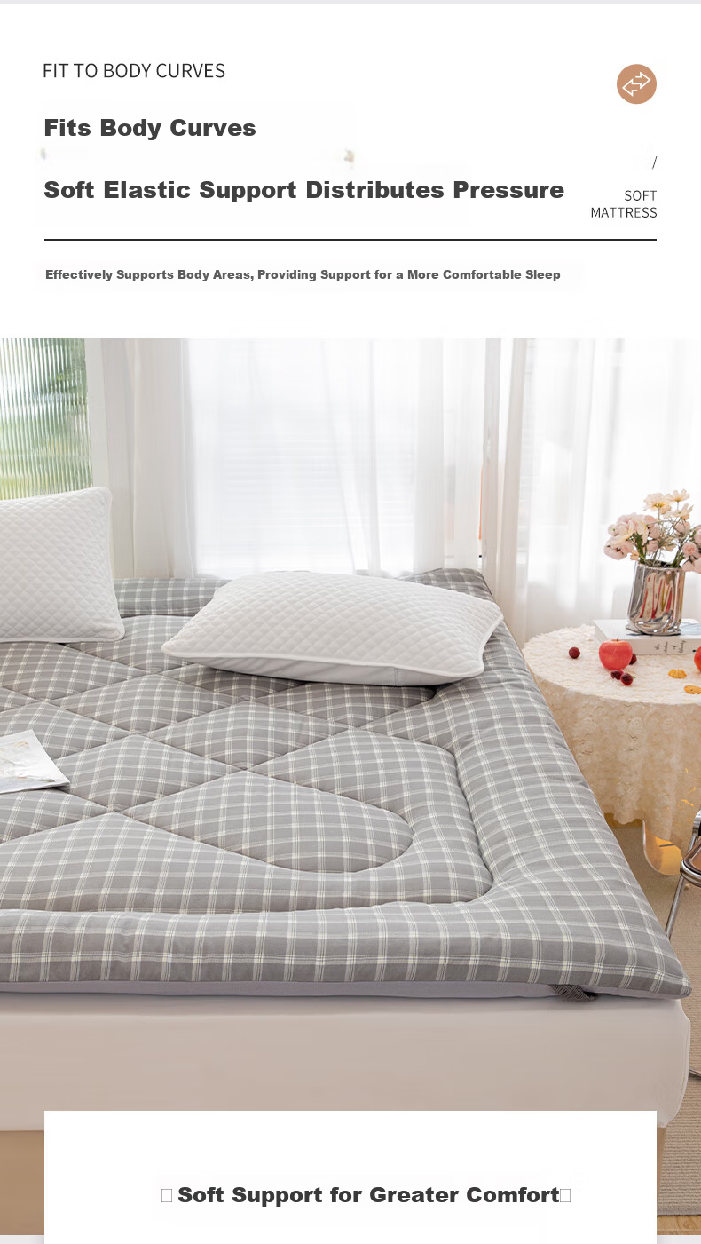 Grace Class A Antibacterial Soybean Mattress, Home All-Season Non-Slip Foldable, Misty Blue, 1.8*2 Meter Bed 7