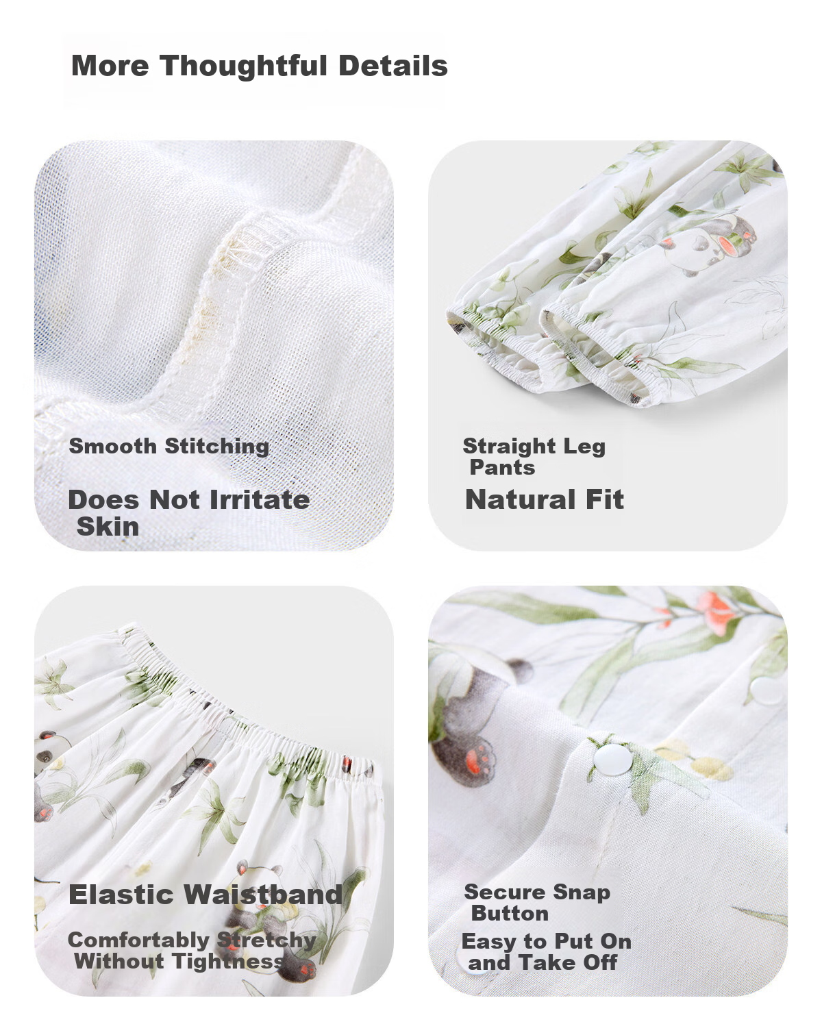 JOYNCLEON Kids Bamboo Cotton Gauze Pajamas Spring Summer Baby Homewear Set Boys Girls Air Conditioning Clothes Jyf195982 16