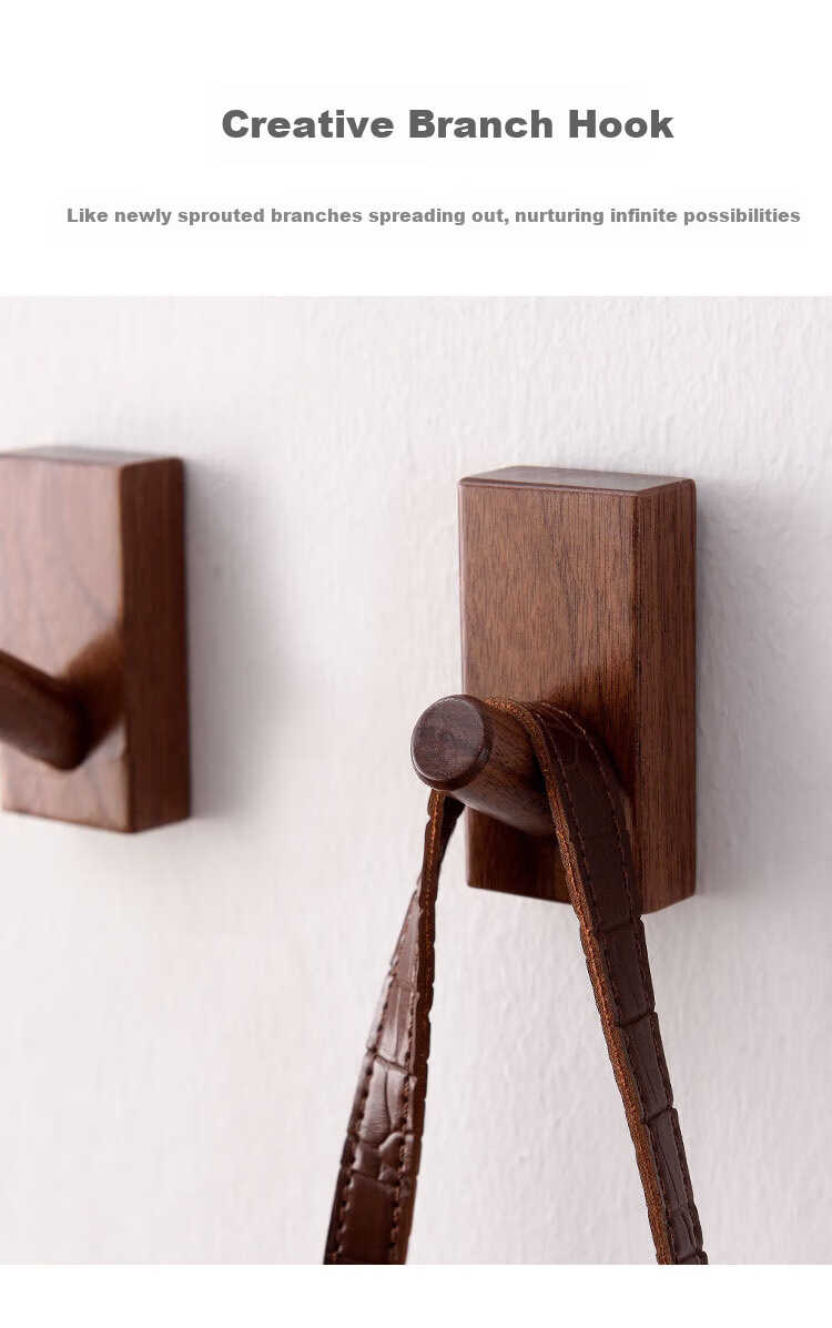 Fan Ye Wood Grain Suction Cup Hooks 5-Pack Removable Strong Load-Bearing Kitchen Bathroom Door Student Dormitory No-Trace Adhesive Hooks 7
