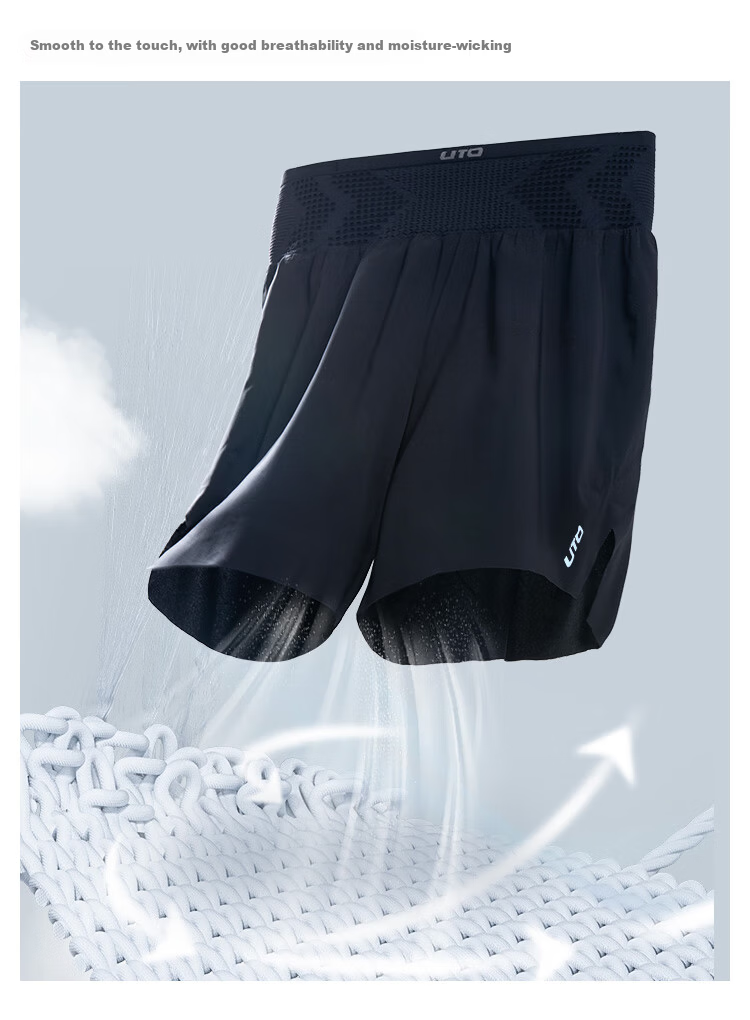 UTO Women's Running Shorts Marathon Trail Phone Holder Water Bottle Waist Pack Quick-Dry Pants Rust Gray M 9