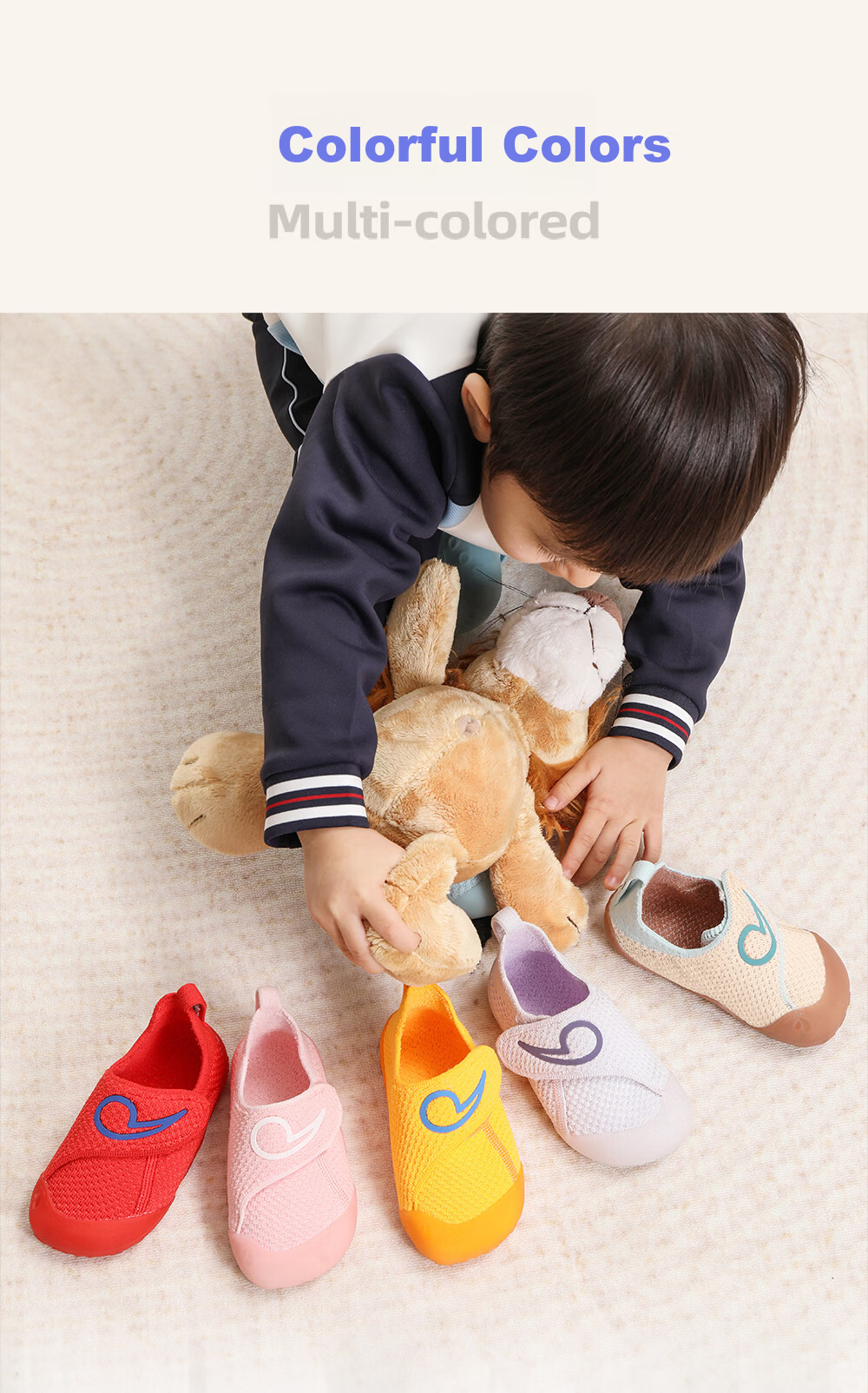 BOBDOG Kids Gold Label Barefoot Baby First Walking Shoes Non-slip Soft Sole Breathable Thin Sole Red Size 22 16