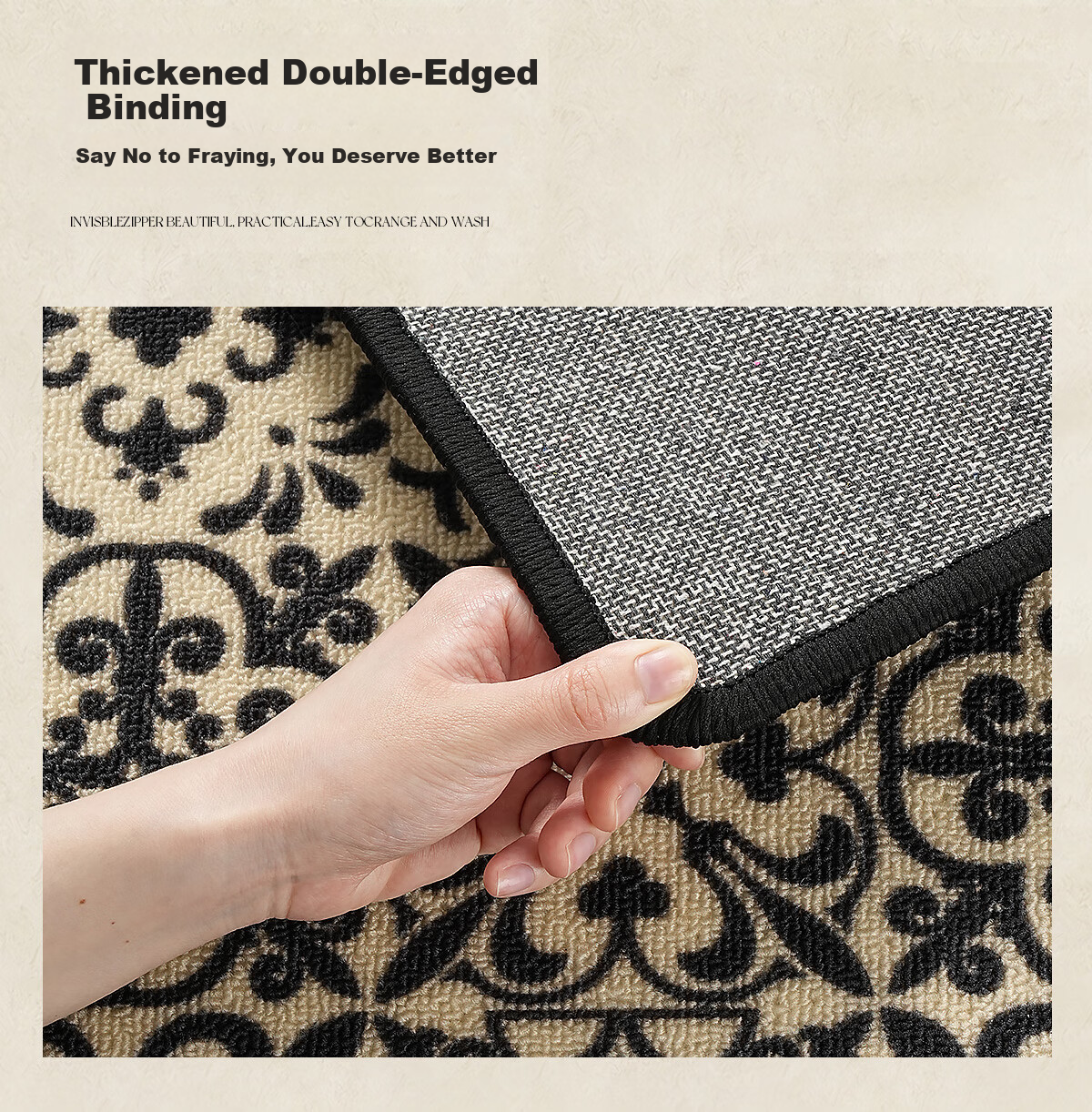 Huaxu American Style Entry Door Mat Non-Slip Dirt-Resistant Entrance Carpet Floor Mat 60x90cm 3