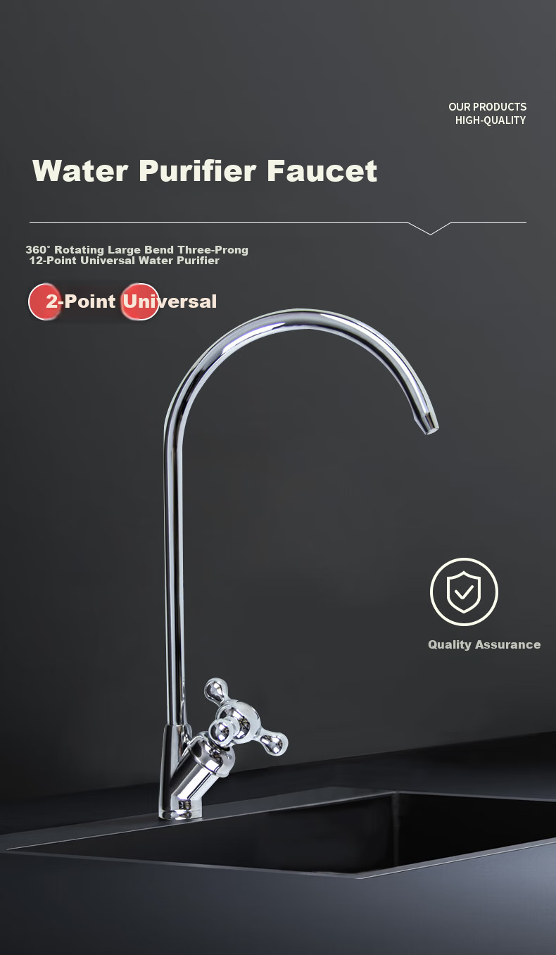 Jingwanhui Water Purifier Faucet American Style Small Curved Single Outlet Household Direct Drinking Machine 2-Point Pure Water Quick-Open Faucet JW1401 2