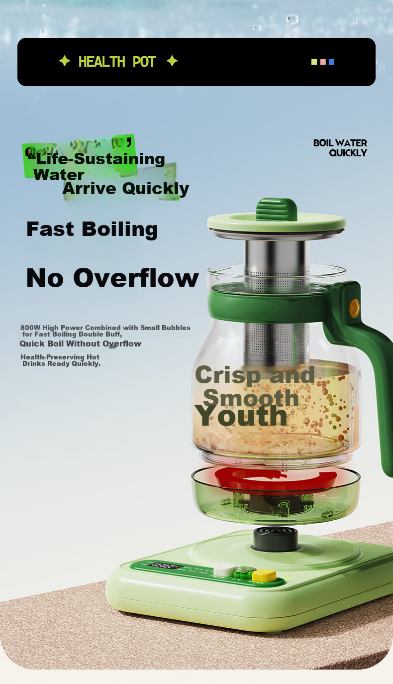 BLAUPUNKT Health Pot Compatible Stewing Jar (Fits BP-HP02) Yellow, Excluding Pot Body 9
