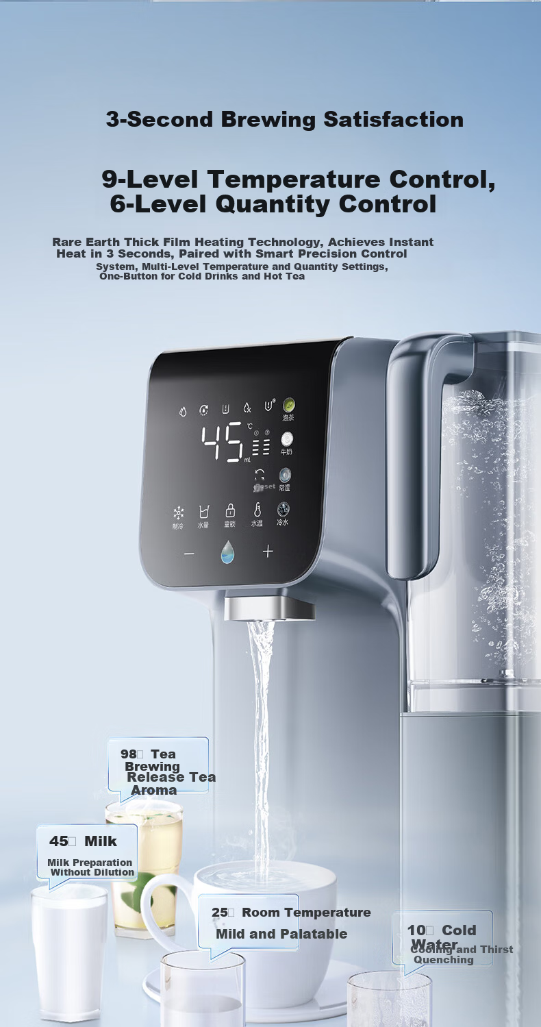 Vanward Desktop Water Purifier Galaxy Hot and Cold Direct Drinking Machine Installation-Free Water Filter Rich Strontium Mineralized Cooling and Rapid Heating Water Purifier A1-ETR100 8