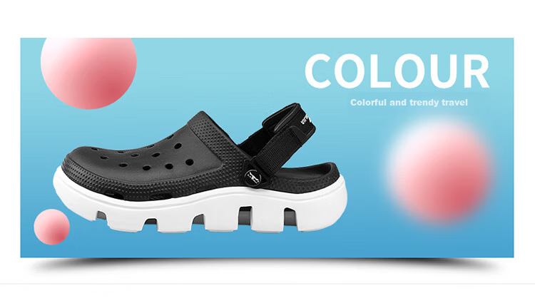 Bull Family Men's Summer Outdoor Clog Sandals with Cushioned Sole, Thick Platform, Closed Toe Beach Slippers for Men 2