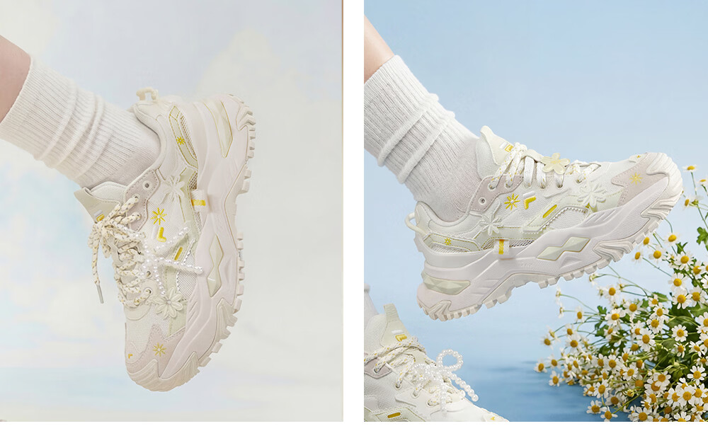 FILAFUSION Fila Trendy Hard Candy Garden Bloom Dad Shoes 26 Summer New Thick Sole Height Increasing Casual Shoes 25