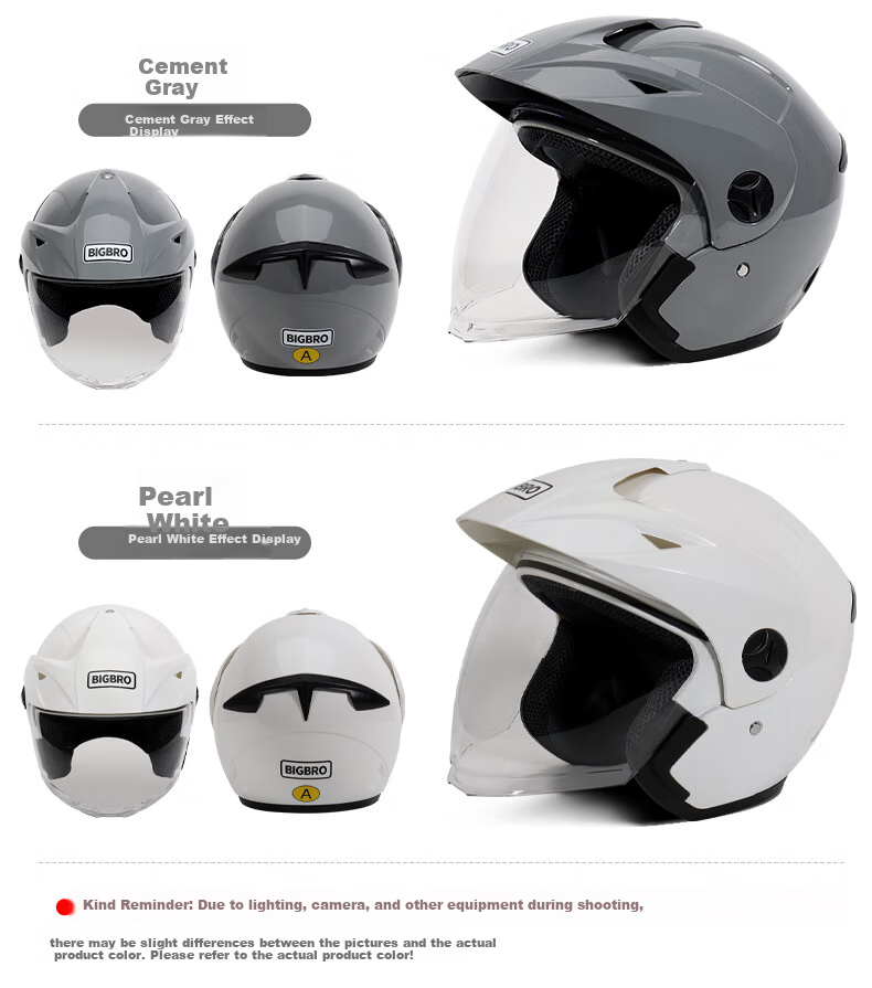 BIGBRO KY188 Pearl White New National Standard 3C Motorcycle Electric Vehicle Helmet Unisex Four-Season Winter Warm Sunshade Electric Bike Safety Cap Visor Helmet 8