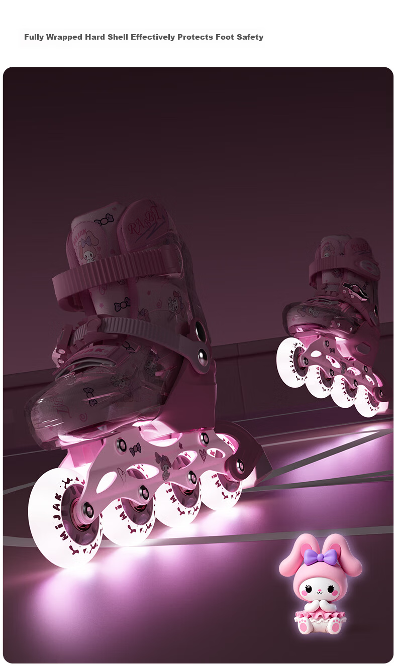 Kids Balance Roller Skates Inline Skates for Girls Boys Ages 3-12 Full Flashing Set Gift 16