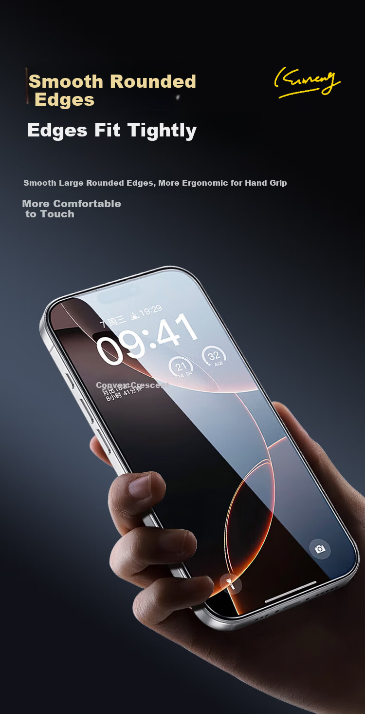 KOOLIFE 28° Privacy Screen Protector with Premium Corning Glass for iPhone 16 Plus - Anti-Peeping Privacy Film, Dust-Free Installation 6