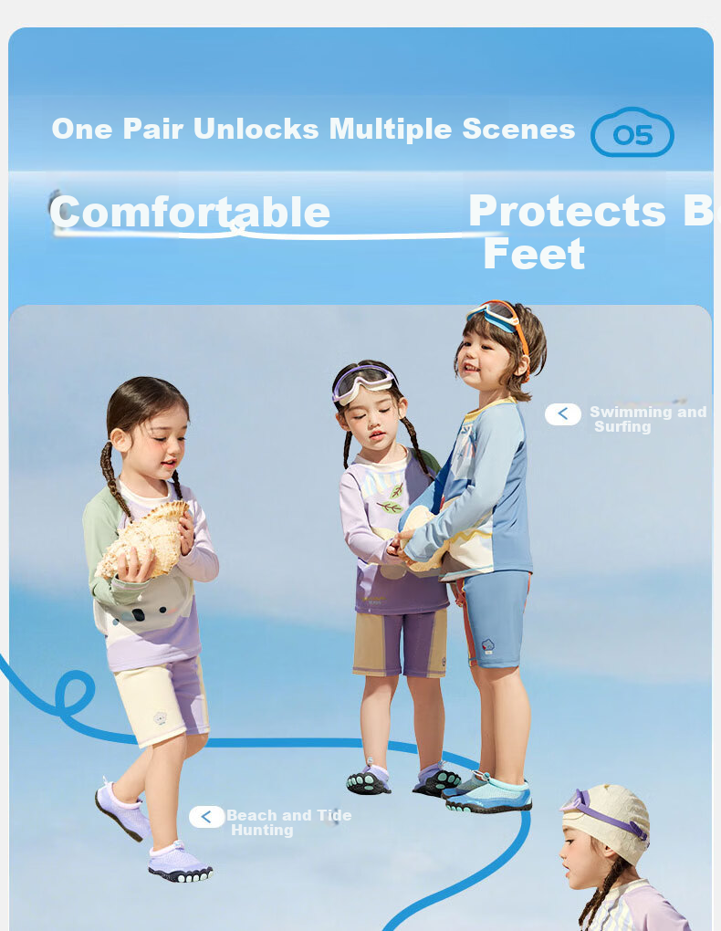 Kocotree KK Tree Kids Water Shoes Non-Slip Cut-Resistant Baby Beach and Water Play Shoes Dual-Use for Land and Water 17
