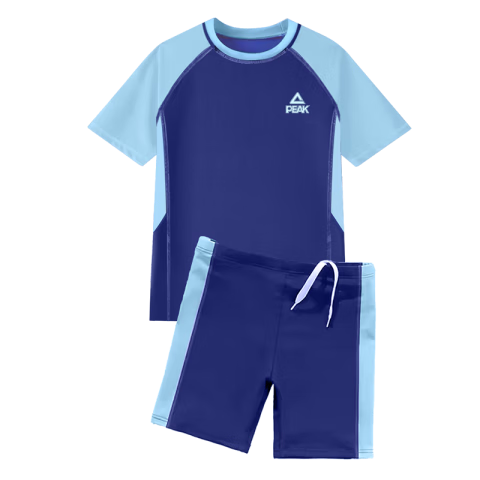 PEAK Children's Two-Piece Swimsuit Set for Boys, Elementary And Middle School Students, Swimming Trunks And Top, Boys' Swimwear