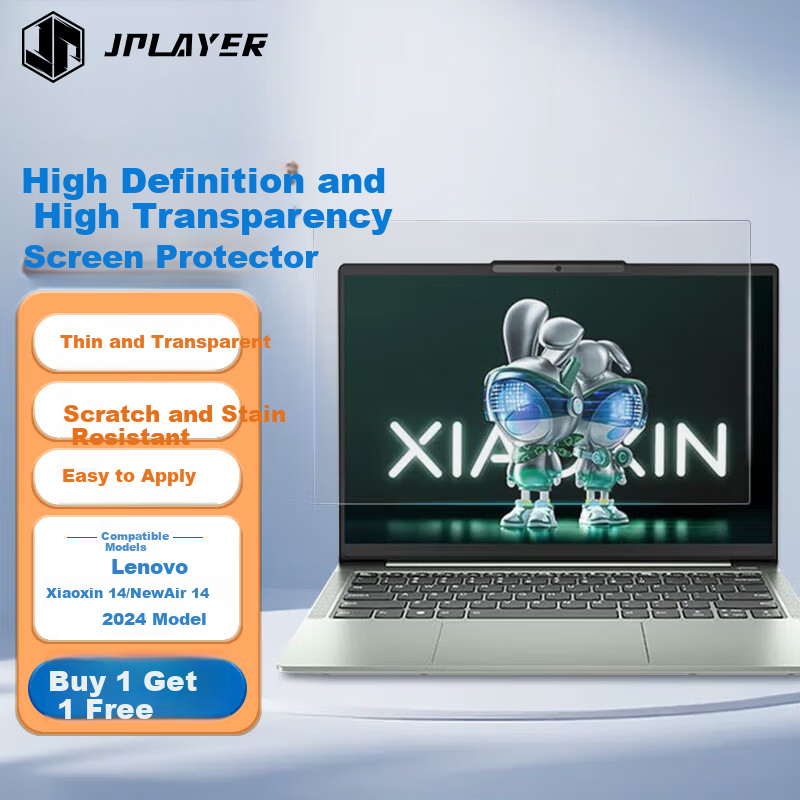 JPLAYER Screen Protector Film for Lenovo Xiaoxin 14/New Air 14 2024 Laptop, HD High Transparency Anti-Scratch LCD Film, 2-Pack