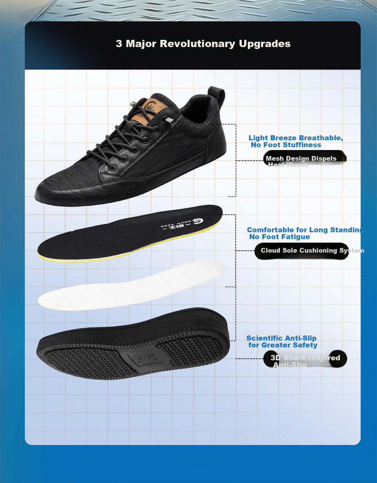 ChuWang Non-Slip Waterproof Oil-Resistant Chef Shoes Kitchen Work Casual Sneakers Men C1 Leather 41 4