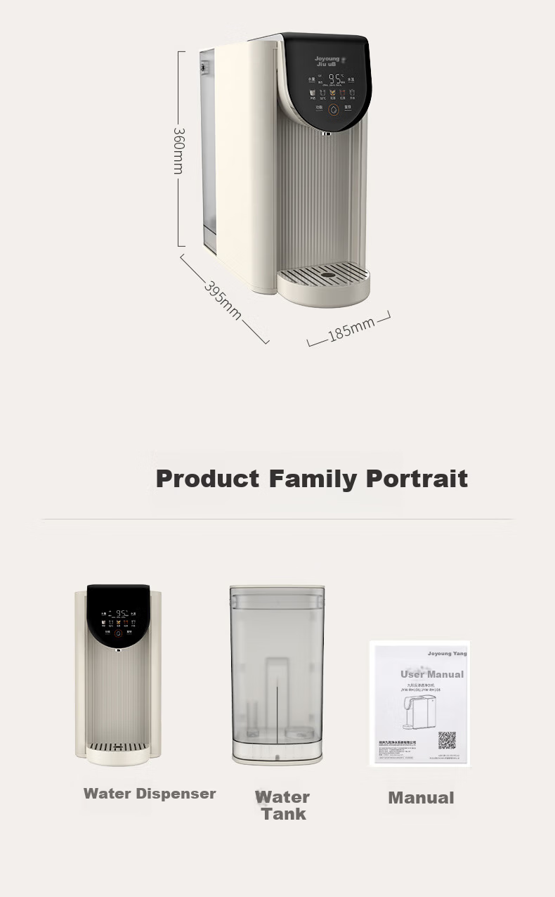 Joyoung Desktop Water Purifier Ice Maker Instant Heating and Cooling No Installation Rich Strontium Mineralized Water Home Desktop Water Dispenser RH322(C) 15