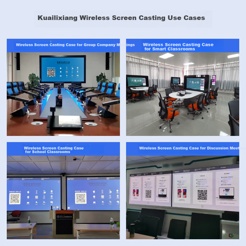 QuickShare Wireless Screen Mirroring Device HDMI HD Audio Video Transmission for PC Mobile Tablet Conference Office Laptop USB One-Key Connect Smart TV Projector LED Large Screen 1