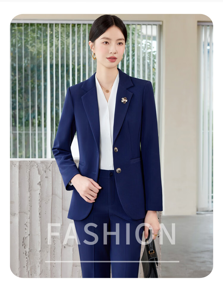 Chaoxu Wrinkle-Free Two-Button Blazer Suit Women's Professional Commuter OL Interview Formal College Workwear Jacket 2