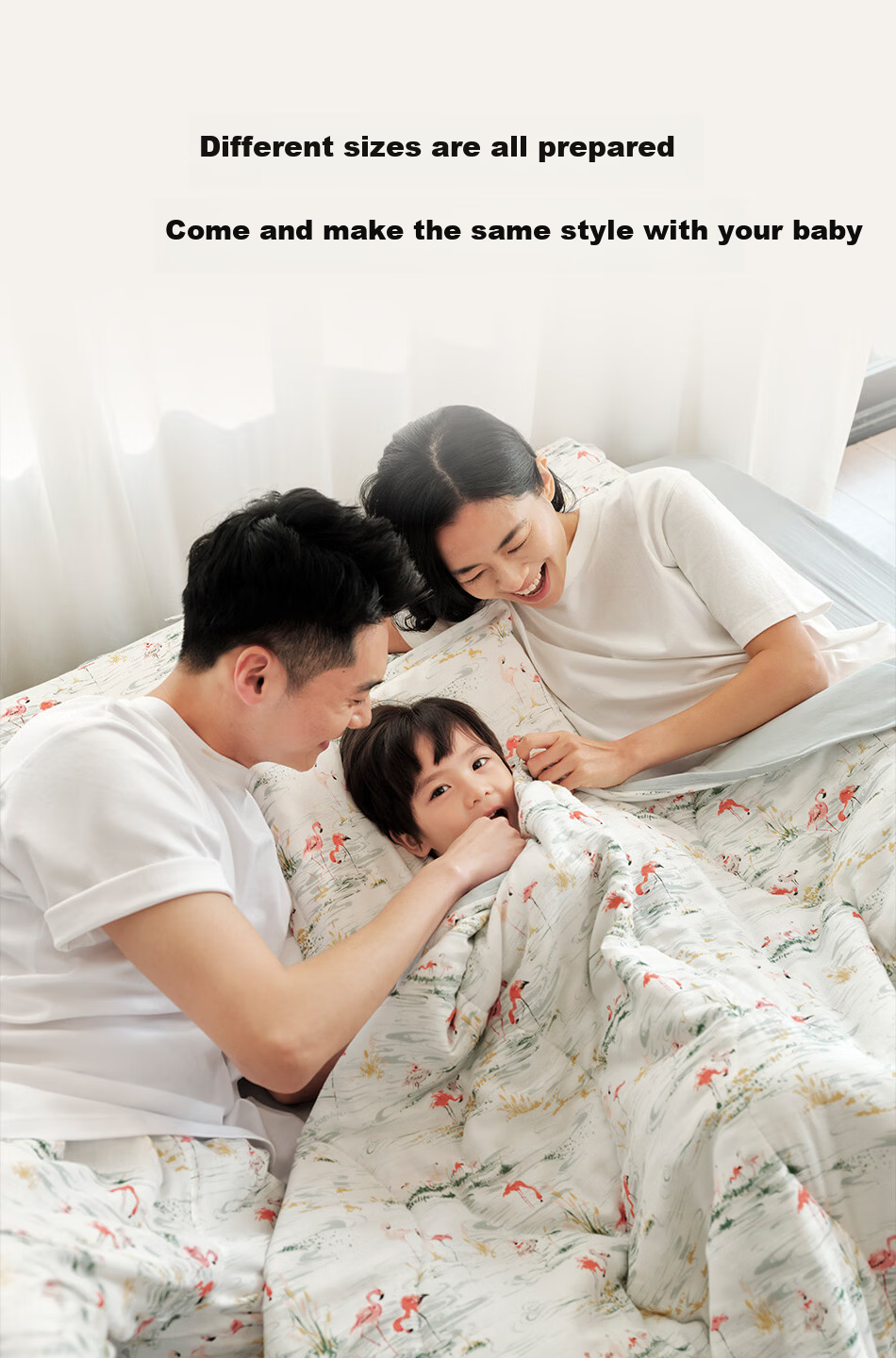 Cutelife Baby and Toddler Air Conditioning Quilt Bamboo Cotton Baby Blanket Kindergarten Four Seasons Spring and Autumn Quilt 110*140 Beach Flamingo 12
