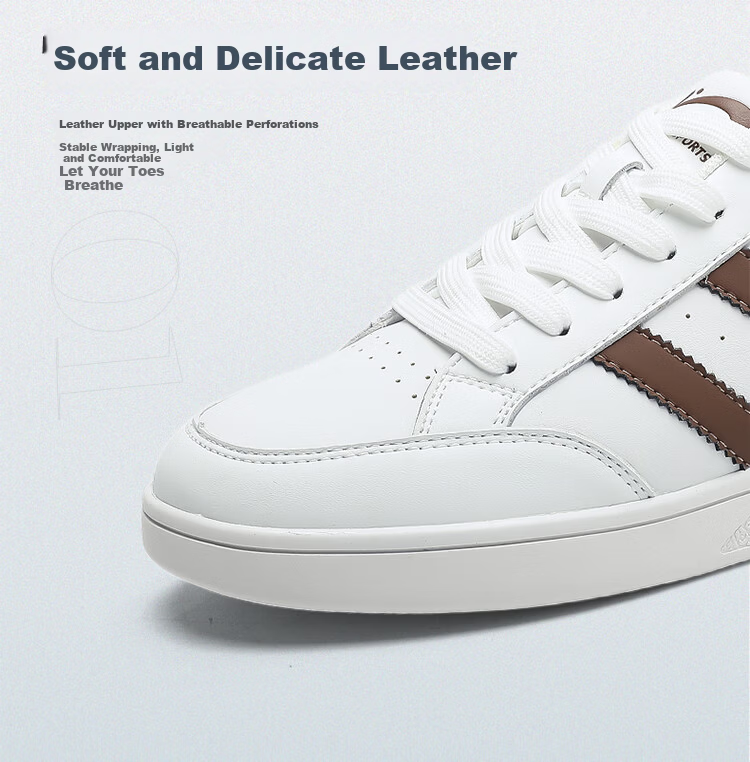 Guirenniao Men's Sports Sneakers Low-top Soft Sole Casual Classic White Shoes Black Size 40 3