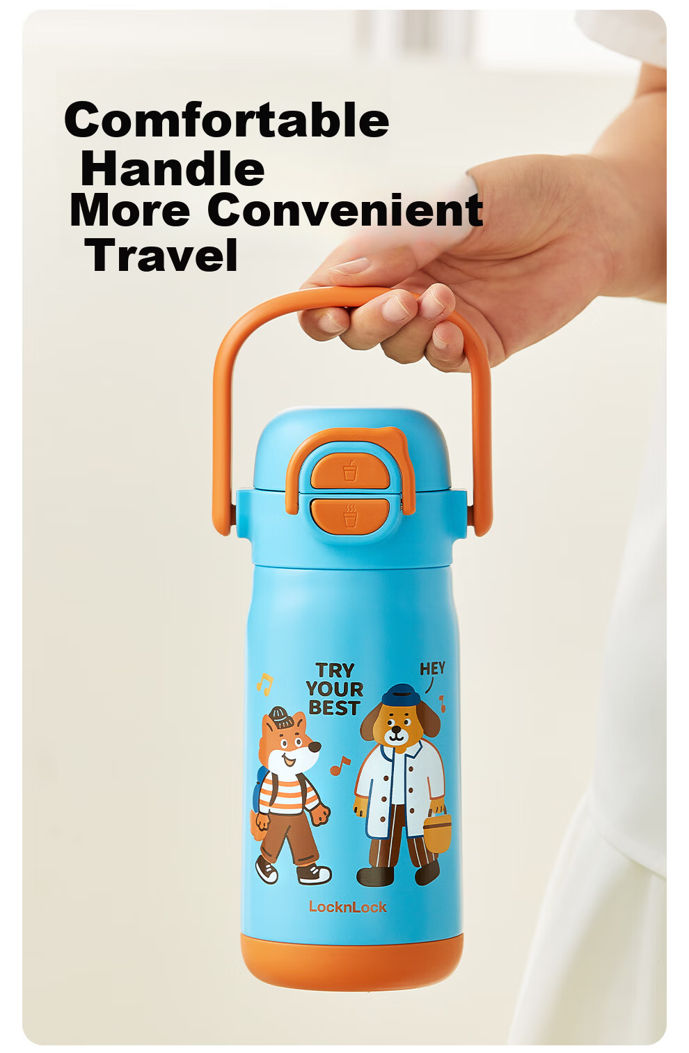 Lock&Lock Kids School Water Bottle Insulated Cup 500ml for Boys and Girls Ages 6-12 9