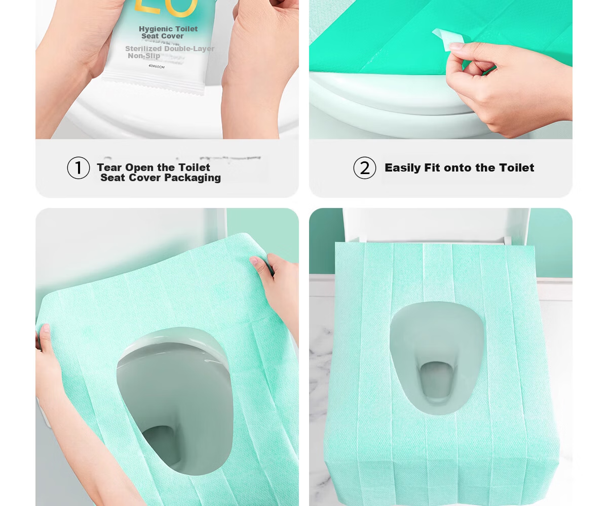 Buddygo Disposable Toilet Seat Covers Sterilized Extra Large Thickened Individually Packaged Double Layer Toilet Seat Cushions Hotel Supplies 10 Pieces 16