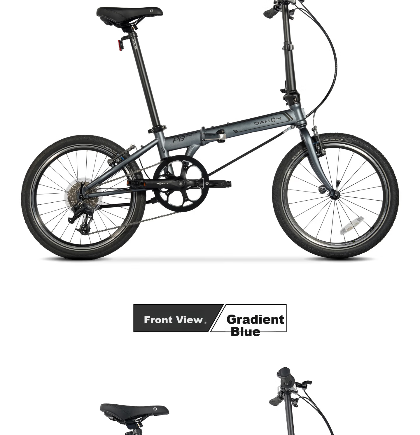 DAHON Folding Bike 20-inch 8-Speed Classic P8 KBC083 Black Classic Edition - Jingcang 13