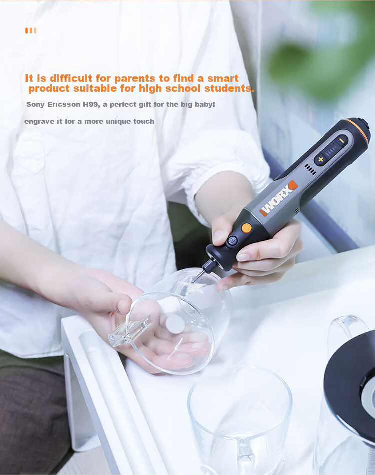 WORX 8V Rotary Tool WX106 Mini Lithium Handheld Cutting Grinding Polishing Engraving Drilling Electric Tool 5