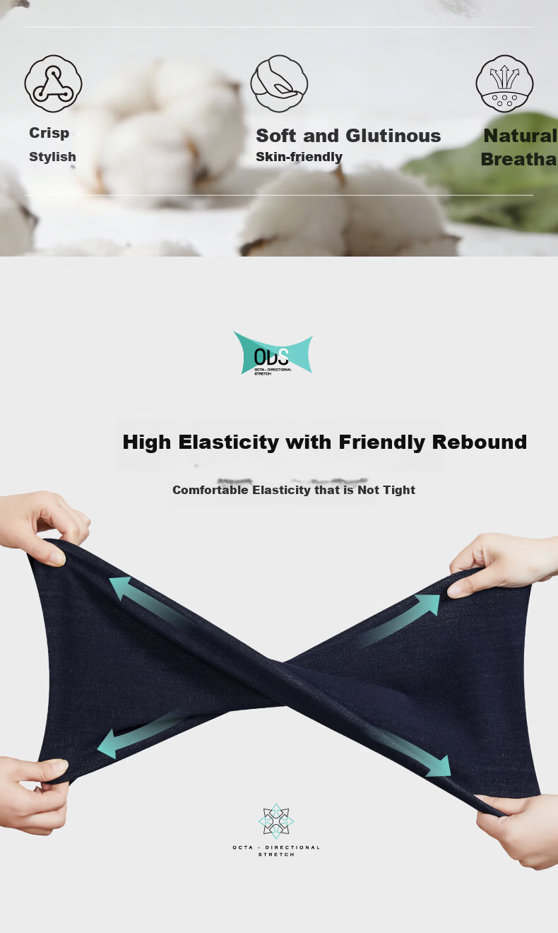 ESE-Y Women's Wide Straight Jeans 26 Spring New Colorfast Cotton Stretch Wide-Leg Pants Denim Blue 27 12