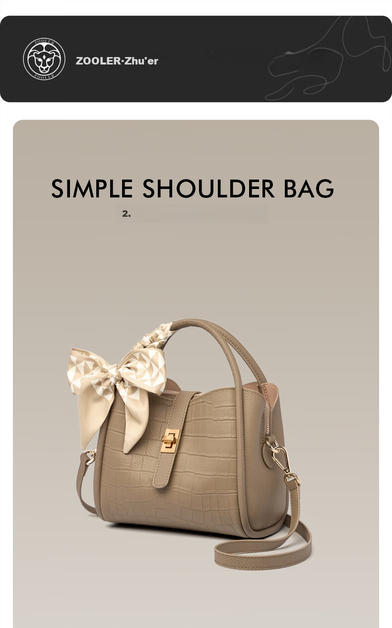 Zhuer Women's Handbag 2026 New Leather Tote Shoulder Bag Crossbody Bag Birthday Mother's Day Gift for Mom 2