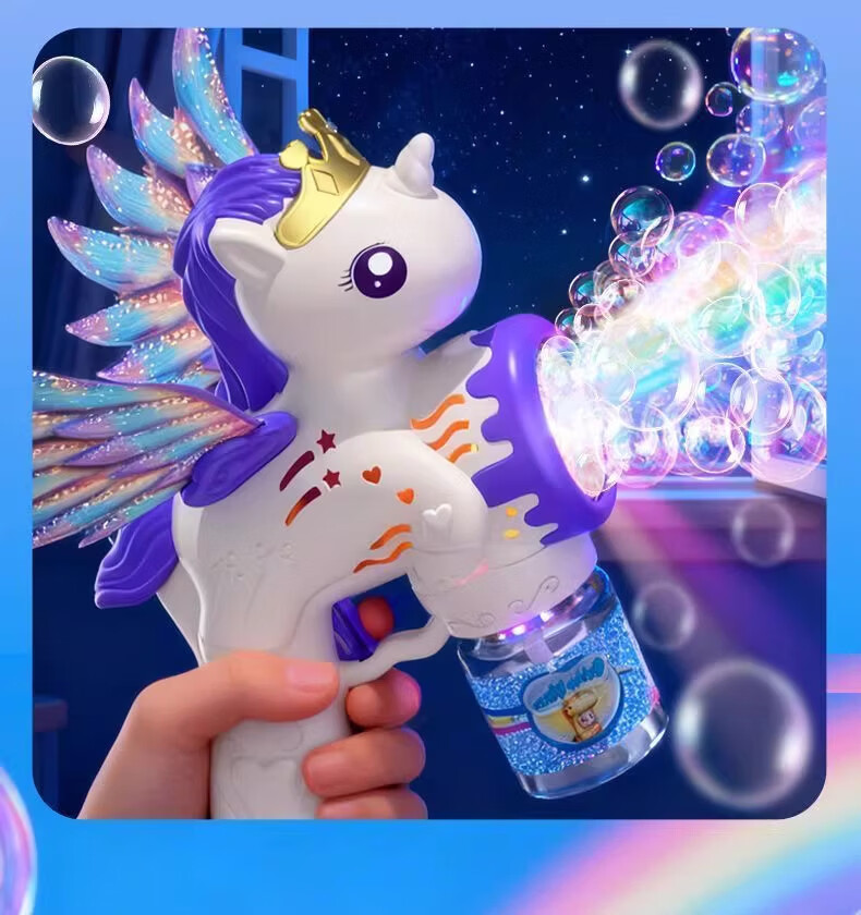EagleStone Bubble Machine for Kids Gatling 3-6 Years Rechargeable Fully Automatic Handheld Bubble Gun Toy Children's Day Gift 3