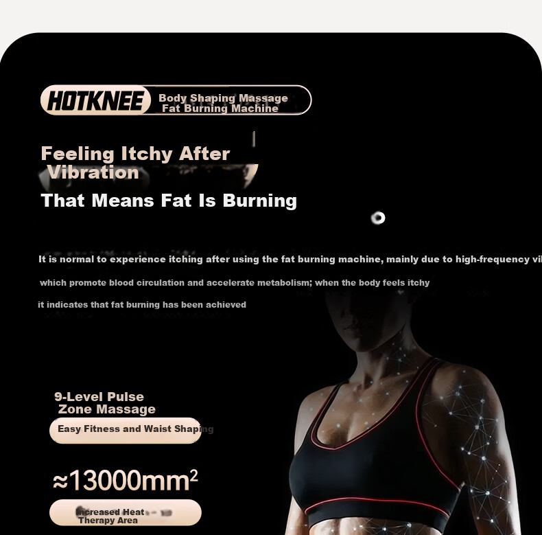 HOT KNEE Fat Burning Shaking Slimming Machine Lazy Fitness Weight Loss Massager Waist Belt Fat Burning Shaping Device 6
