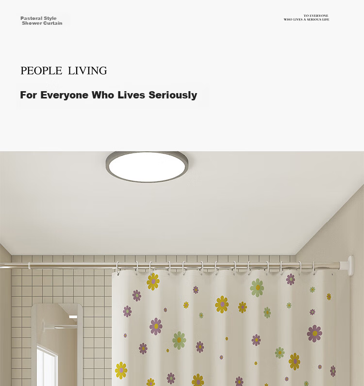 Gongxun Bathroom Shower Curtain, Toilet Partition Curtain, Waterproof, No Drilling Required, Thickened PEVA, 150*180 1